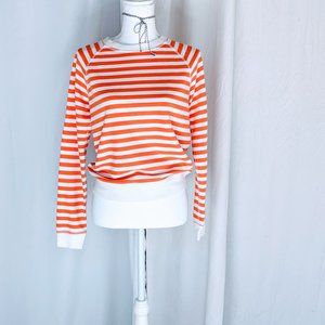 Levi's Orange and White Stripe Sweatshirt